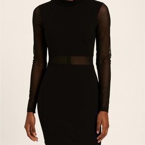 French Connection Black Long Sleeve Dress